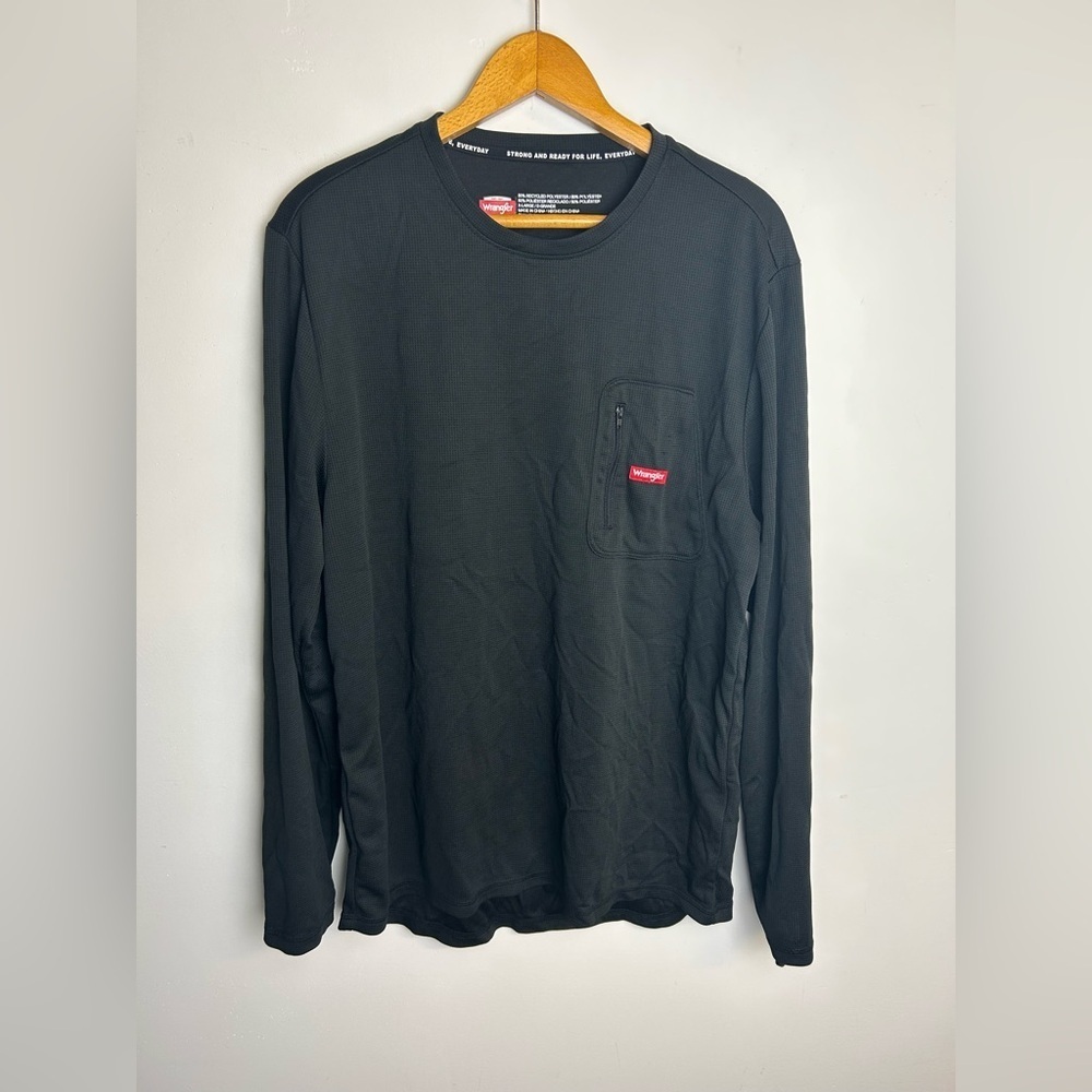 Wrangler Strong And Ready For Life Men’s Size XL Shirt Black Dry fit